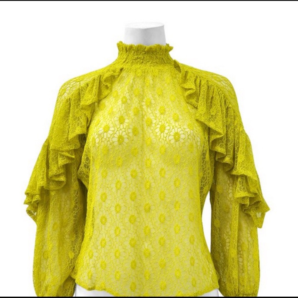 CLEARANCE SALE: Detailed Ruffle & Lace Blouse.
